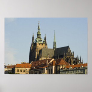 Poster Cathédrale St Vitus et Château de Prague, l'un des