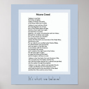 Poster catholique Nicene Credo chrétien