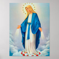 Poster catholique Notre Dame Immaculée Conception