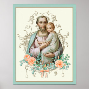 POSTER CATHOLIQUE RELIGIEUX ST JOSEPH JESUS