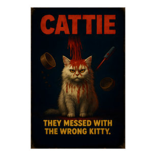Poster CATTIE – Parodie de chat d'horreur drôle