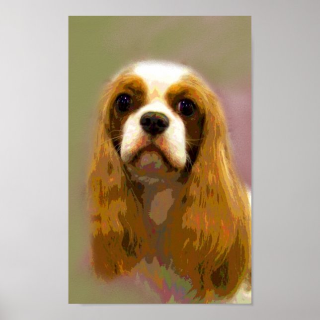 Poster Cavalier King Charles Spaniel Fine Art Prints (Devant)