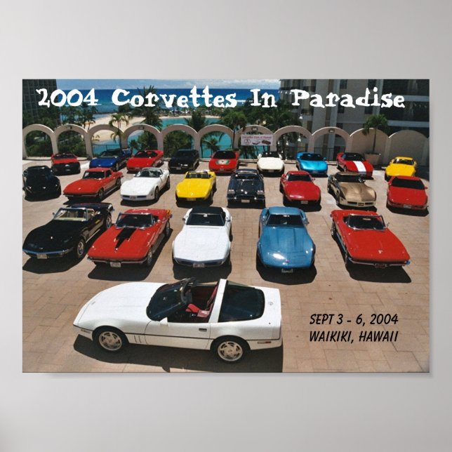 Poster CCOH Corvettes Au Paradis 2004 (Devant)