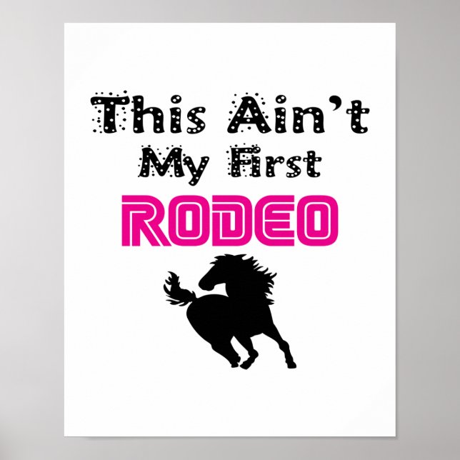Poster Ce n'est pas mon premier rodéo (rose) (Devant)