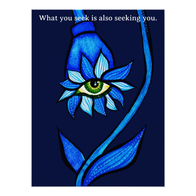 Poster Ce que vous cherchez Œil gothique Fleur Académie s (Devant)