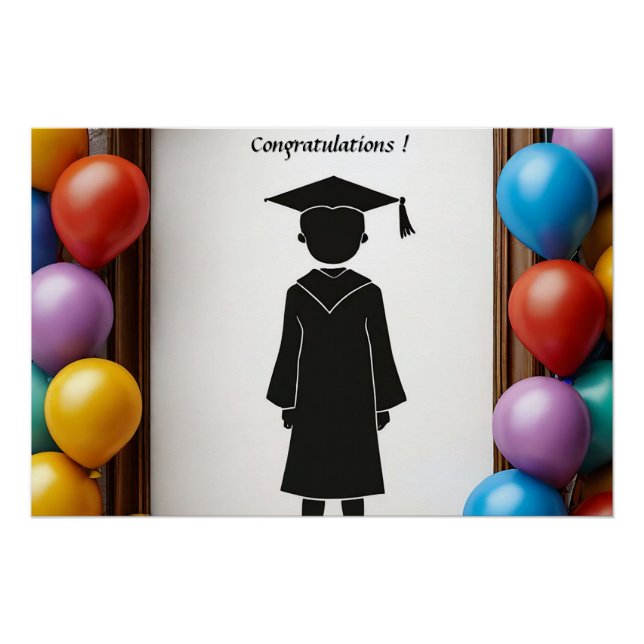 Poster 🎓 Célébration de ballons de remise des diplômes p (Devant)