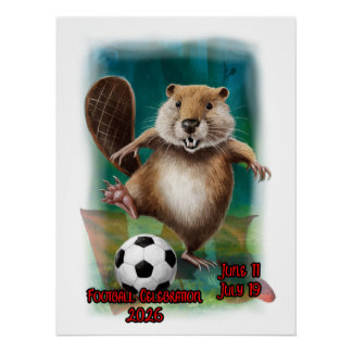 Poster Célébration de football 2026 au Canada sur un
