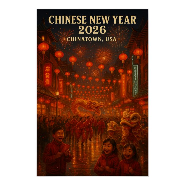 Poster Célébration du Nouvel An chinois 2026 dans le Chin (Devant)
