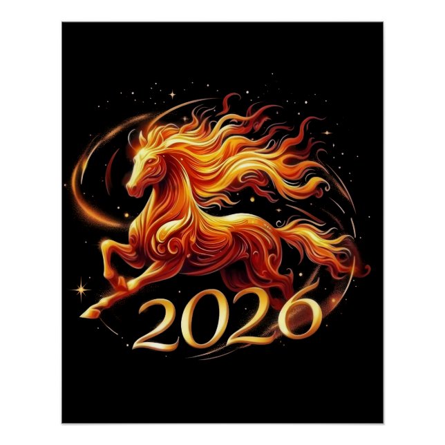 Poster Célébrations de l'Année chinoise du Cheval 2026 (Devant)