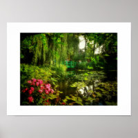 Poster célèbre Claude Monet Giverny Lilies Pond