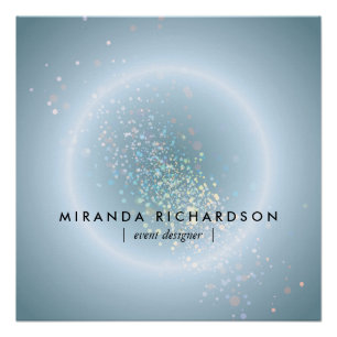 Poster Céleste Confetti bleu clair