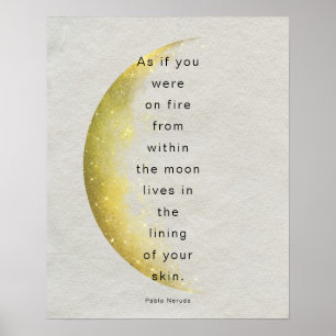 Poster céleste de Pablo Neruda