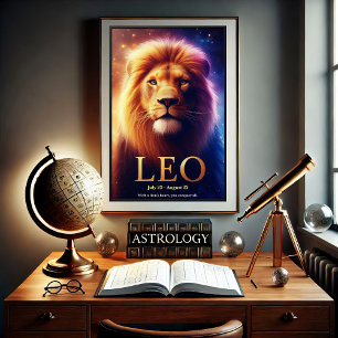 Poster céleste Lion Zodiac
