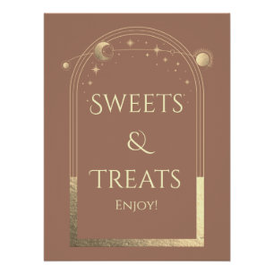 Poster Celestial Mocha Gold Anniversaire Sweets & Traitem