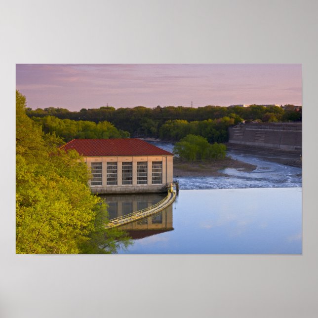 Poster Centrale et barrage du parc Highland (Devant)