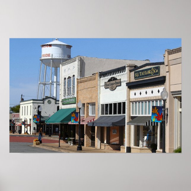 Poster Centre historique de Henderson, Texas (Devant)