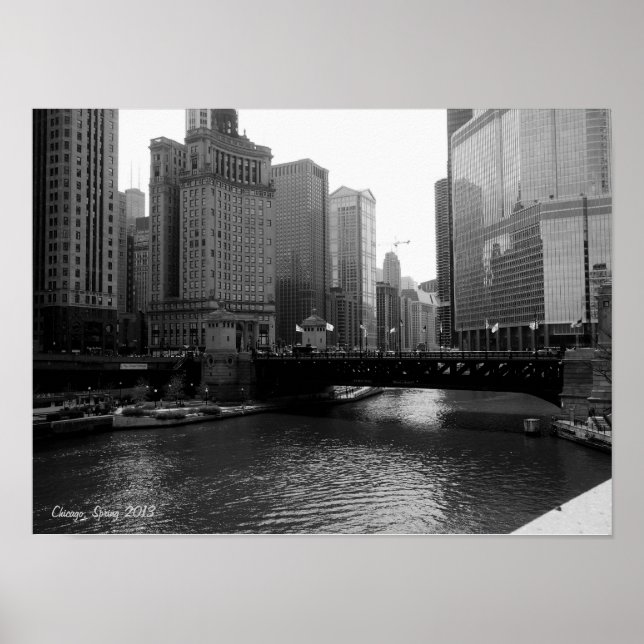 Poster Centre-ville de Chicago (Devant)
