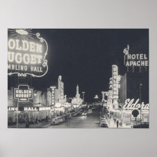 Poster Centre-ville Vintage de Las Vegas