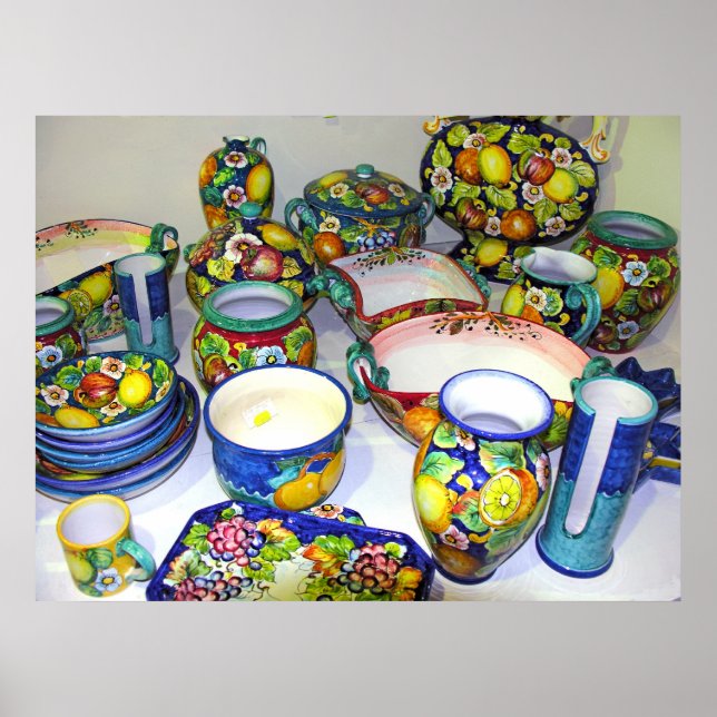 Poster Céramiques de fruits de Sorrente (Italie) (Devant)