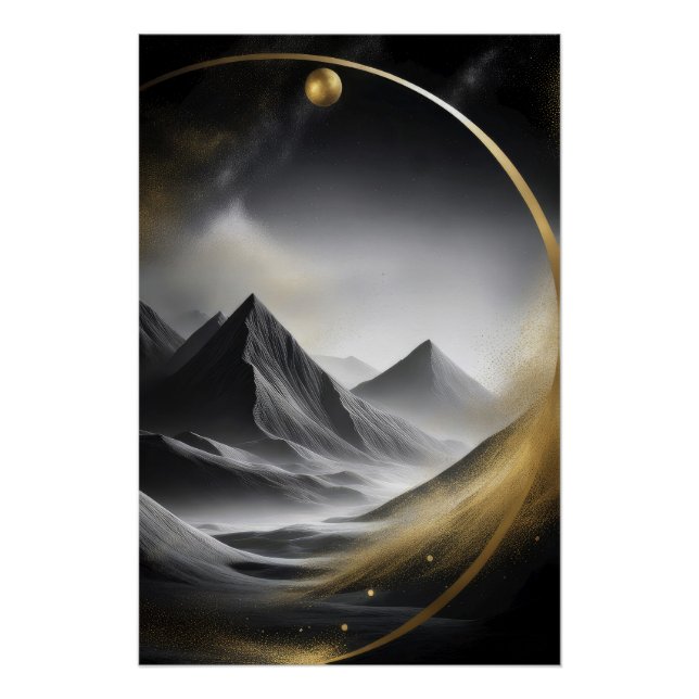 Poster Cercle d'Or sur les Pics Ombragés (Devant)