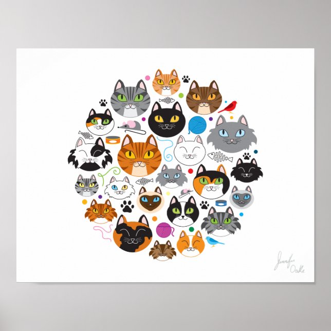Poster Cercle of Cats 11x14 (Devant)