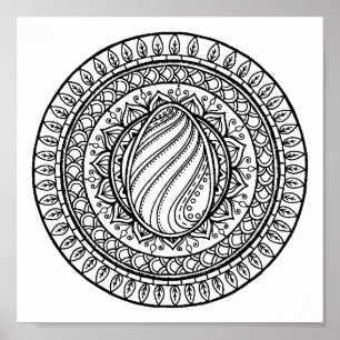 Poster Cercle Tribal Doodle 2