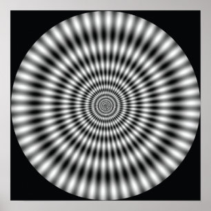 Poster Cercle vibratoire - Illusion optique
