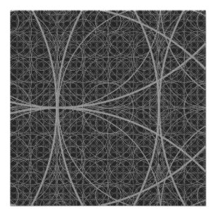 Poster Cercles de géométrie sacrés Fleur de vie