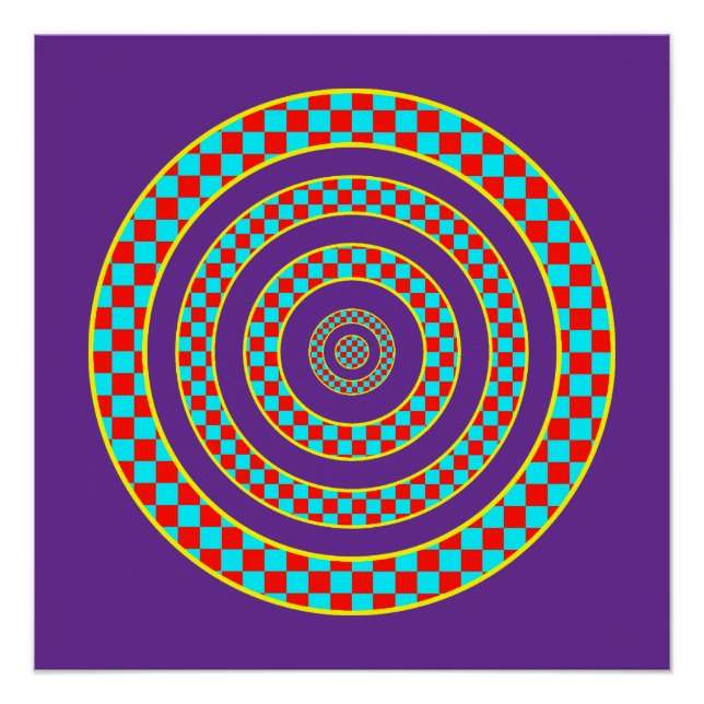 Poster Cercles de motifs (Devant)