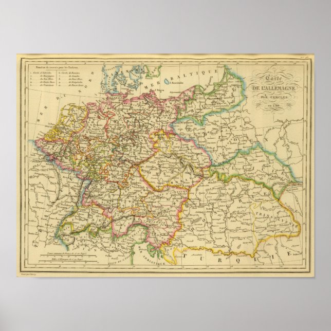 Poster Cercles en Allemagne en 1789 (Devant)