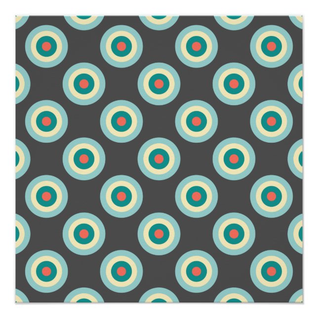 Poster Cercles mixtes gris par Shirley Taylor (Devant)