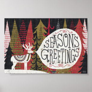 Poster Cerf de Noël