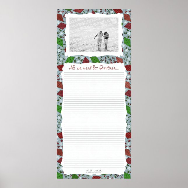 Poster Cerfs-volants de Noël, planificateur de mur de (Devant)
