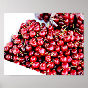Poster cerises rouges photographie californie art