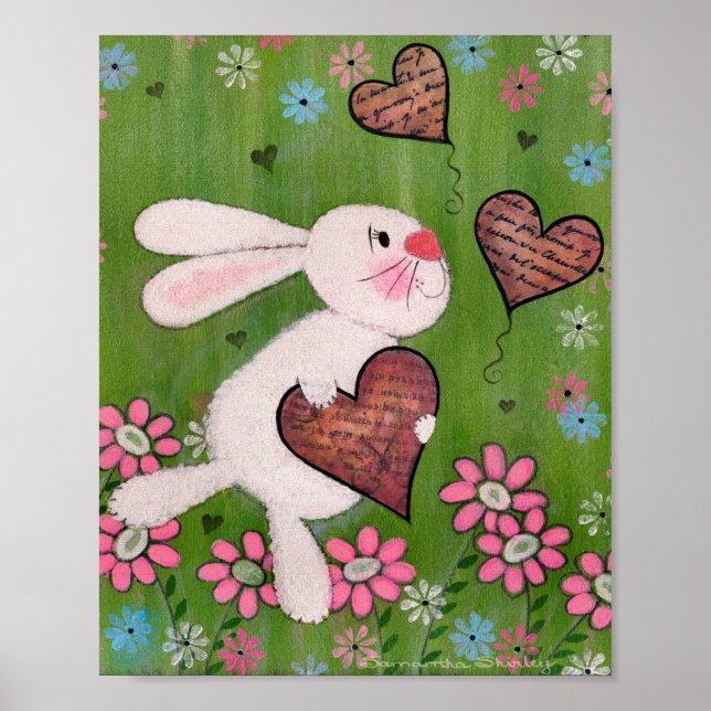 Poster Certains Bunny Vous Aime - 8x10 Easter Rabbit Kids (Devant)
