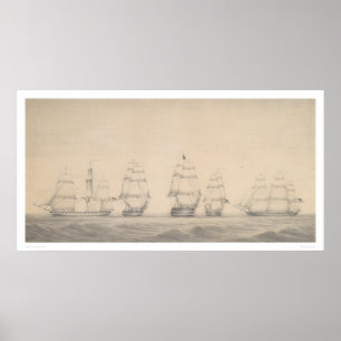 Poster Certains navires de l'escadron du Pacifique des Ét