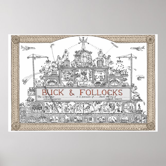 Poster certificat d'actions de tim hunkin (Devant)