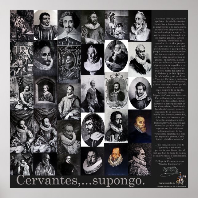 Poster Cervantes,...Supongo -Poster-400 Years Don Quijote (Devant)
