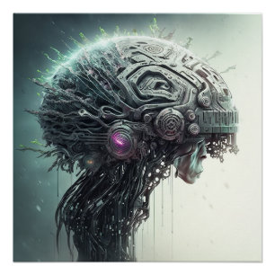 Poster Cerveau de science-fiction