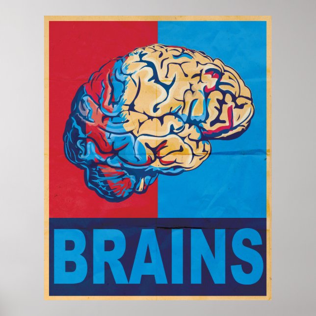 Poster Cerveau Zombie (Devant)