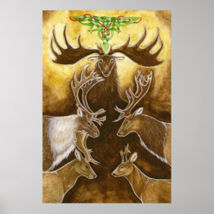 Poster Cervidés