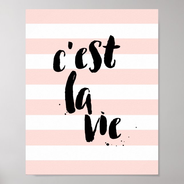 Poster C'est La Vie Pretty Print (Devant)
