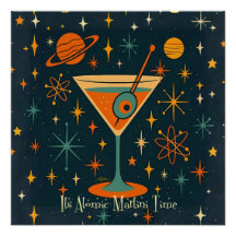 C'est l'heure du Martini Atomique Étoiles Cosmique