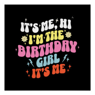 Poster C'est mon anniversaire les filles
