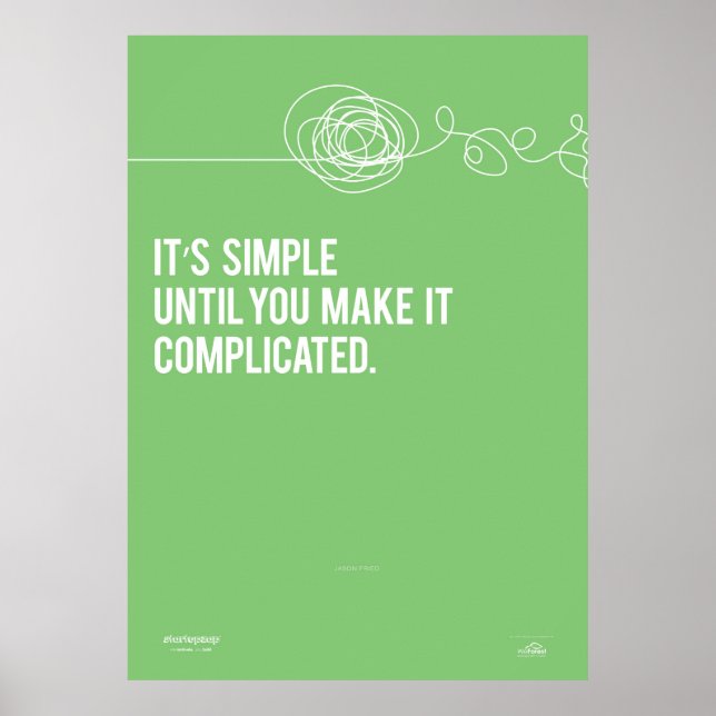 Poster C'est simple jusqu'à ce que vous le compliquiez (Devant)