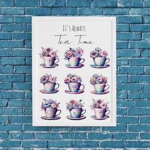 Poster C'est toujours l'heure du thé