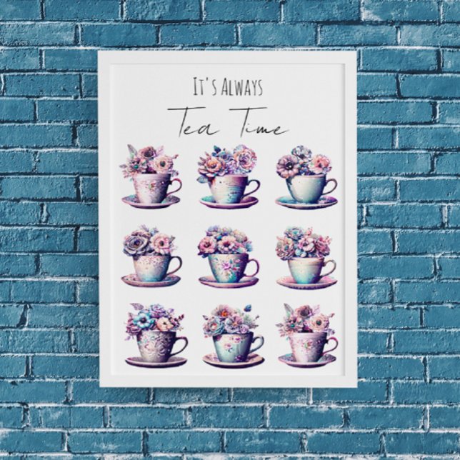 Poster C'est toujours l'heure du thé (Créateur téléchargé)