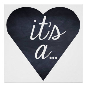 Poster C'est… un genre indiquent, garçon ou fille, boîte