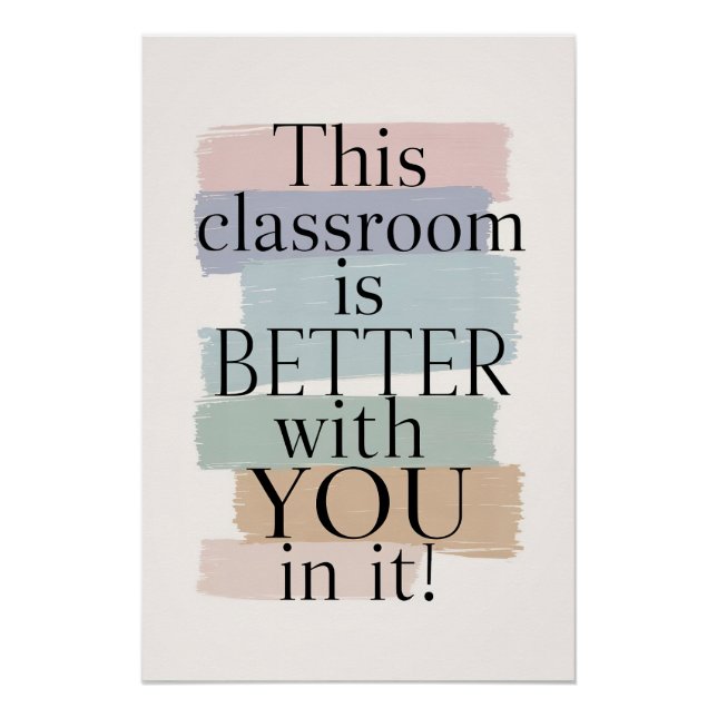 Poster Cette Classe Est Meilleure Pour Vous - Inspirant (Devant)