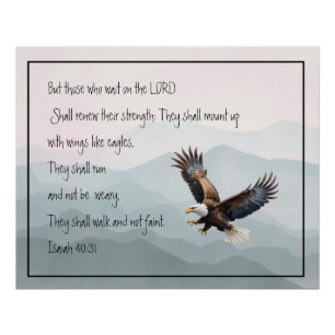 Poster Ceux qui attendent le Seigneur Aigle Esaïe